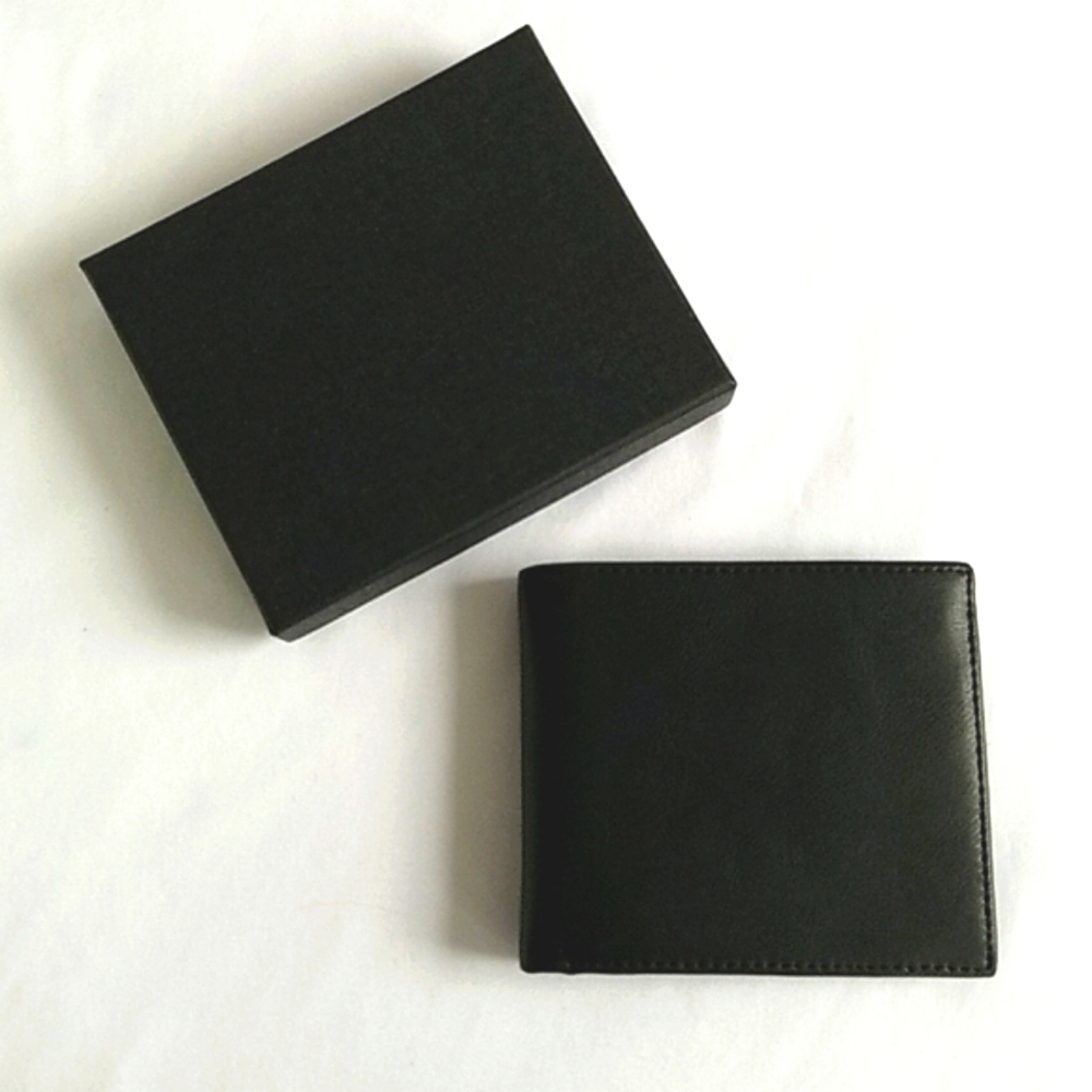 Useful Thingy Mens Black Multi Sectional Faux Leather Wallet